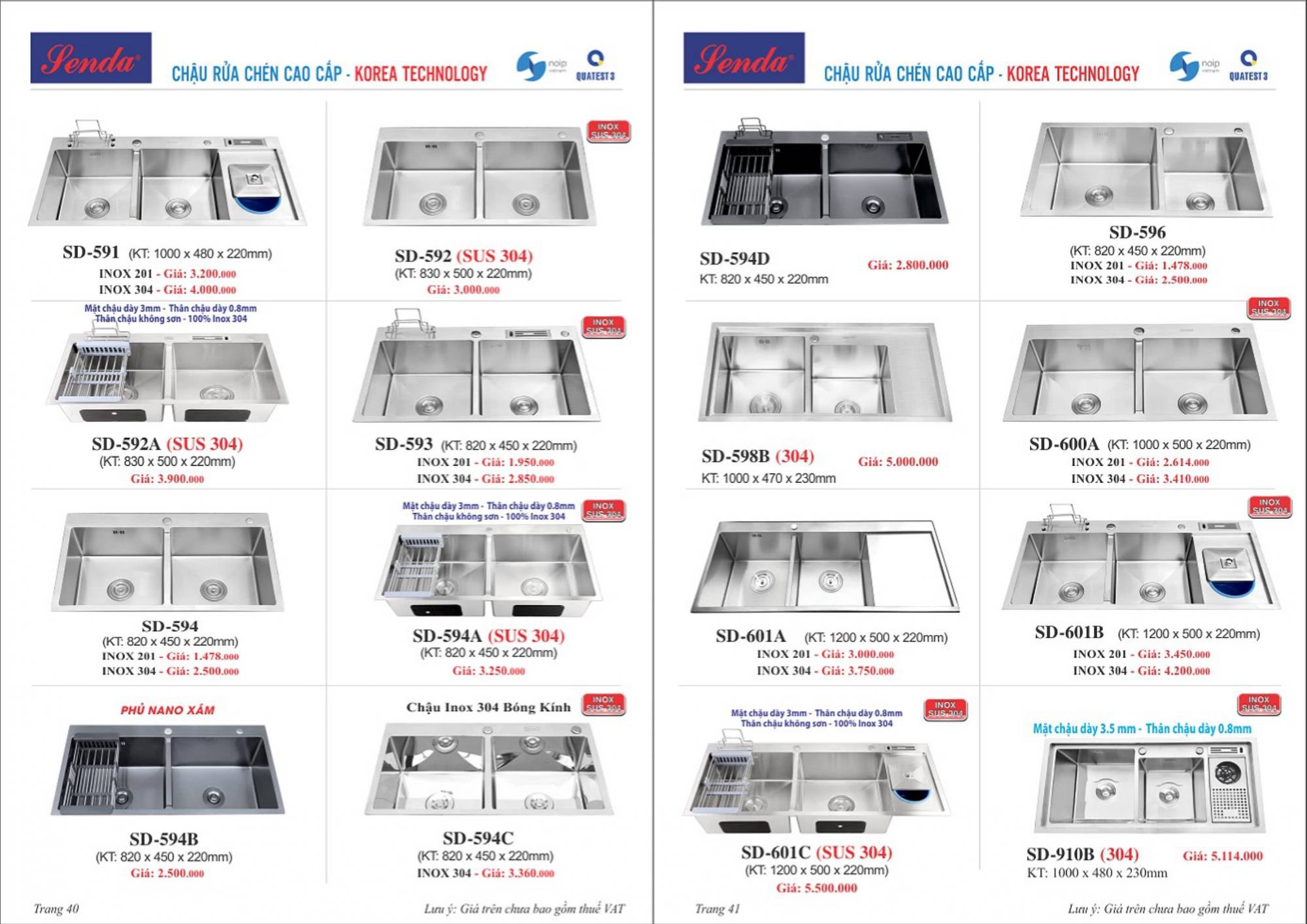 Thiết bị vệ sinh SENDA Catalogue và Bảng giá mới nhất 2024 /Page 21